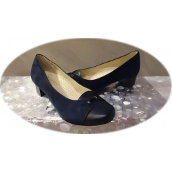 Czółenka damskie granat obcas 5cm nr.36