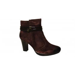 Botki damskie w kolorze bordo obcas 8,5cm nr.37
