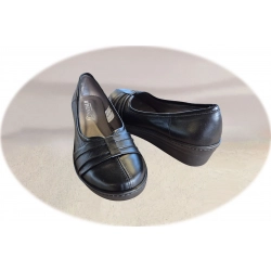 Czółenka damskie ze skóry czarne obc.5 cm nr.41