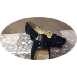 Czółenka damskie granat obcas 5cm nr.36