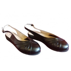 BARDZO SZEROKIE SANDAŁY CZARNE PŁASKIE TEG K 39