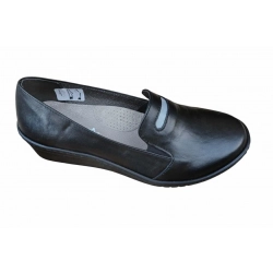 Czółenka damskie ze skóry czarne kot.5 cm nr.36