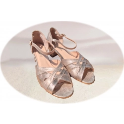 Filipczyk Szersze sandały złote skóra ob.5cm nr.37