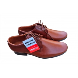Eleganckie skórzane półbuty Moskała Brązowe tęg G nr.38