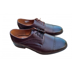 Eleganckie skórzane półbuty Moskała Brązowe tęg G nr.41