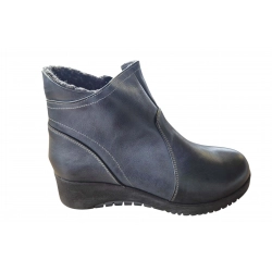 Botki damskie ze skóry popielobc.4cm nr.39