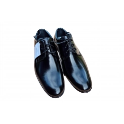 Eleganckie skórzane półbuty Moskała czarne tęg G nr.33