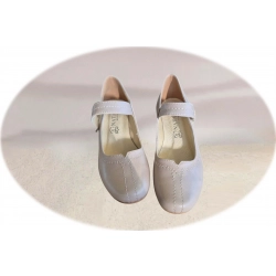 Sandały damskie ze skóry cappuccino ob.4cm nr.36