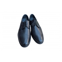 Eleganckie skórzane półbuty Moskała czarne tęg G nr.45