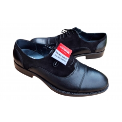 skórzane półbuty Moskała czarne tęg G nr.41