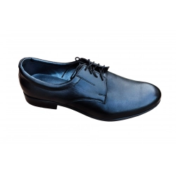 Eleganckie skórzane półbuty  czarne tęg G nr.45