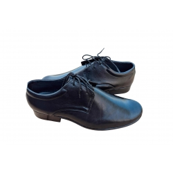 Wygodne skórzane półbuty dziecięce czarne tęg G nr.38