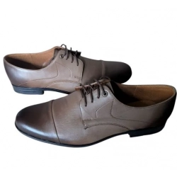 PÓŁBUTY mleczny brąz skóra  męskie 42