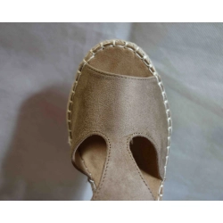 sandały damskie ESPADRYLE brąz tęg G 41