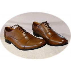 Męskie skórzane półbuty brązowe tęg G nr.40