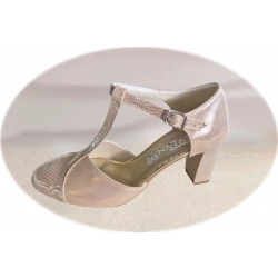 Sandały damskie skórzane granat obcas 6cm nr.35