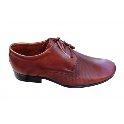 Eleganckie skórzane półbuty brązowe tęg G nr.37