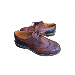 skórzane półbuty Moskała brązowe tęg G nr.41