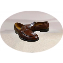 Skórzane brązowe mokasyny tęg G nr.40