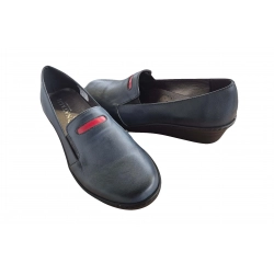 Czółenka damskie ze skóry popielate obc.4cm nr.40