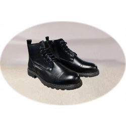 Kozaki Moskała męskie ze skóry czarne tęg G nr.41