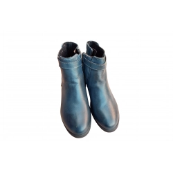 Botki popielate skórzane ob.6cm nr.37