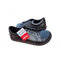 Wygodne skórzane półbuty Moskała czarne tęg G nr.42