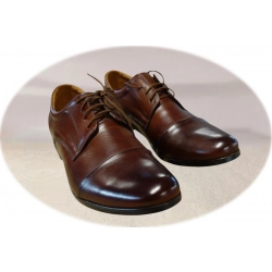 Klasyczne skórzane półbuty brąz tęg G nr.41