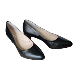 SKÓRZANE czółenko czarne na szerszą stopę tęg G1/2 NR 43,5