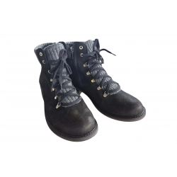 Botki damskie ze skóry czarne obc.3cm nr.38