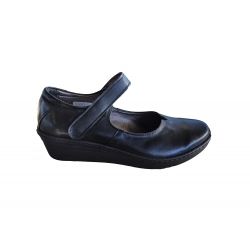 Czółenka damskie ze skóry czarne obc.5 cm nr.37