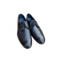 Eleganckie skórzane półbuty czarne tęg G nr.45