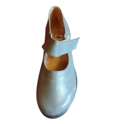 wyprzedaz  damskie czółenko popiel  koturn 2,5 cm szesze  nr.37