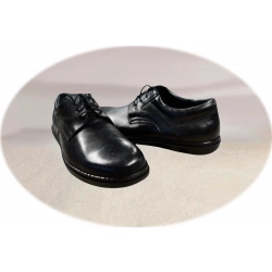 Eleganckie skórzane półbuty czarne tęg G nr.42