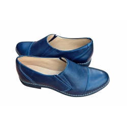 Damskie półbuty wsuwane granatowe tęg.G obc.3 nr.37