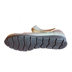 wyprzedaz  damskie czółenko popiel  koturn 2,5 cm szesze  nr.37