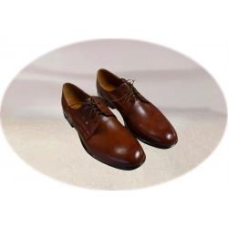 Eleganckie skórzane półbuty brąz tęg G nr.43