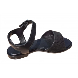 Filipczyk Szerokie sandały czarne skóra ob.2cm nr.39