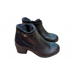 Botki czarne skórzane obc.6cm nr.37