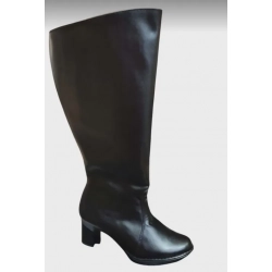 Skórzane KOZAKI szeroka cholewka aż 47 cm 39