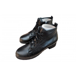 Bardzo szerokie botki czarne skórzane ob.4cm nr.45