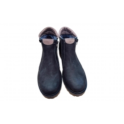 Botki Czarne skórzane obc.4cm nr.37
