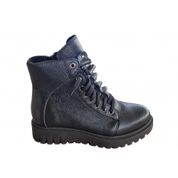 Botki damskie ze skóry czarne obc.4cm nr.37