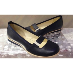 Czółenko baleriny damskie cgranat koturn 1 cm nr.36