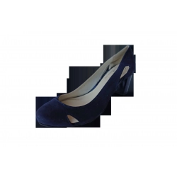 Skórzane sandały granatowe obcas 6 cm nr 40
