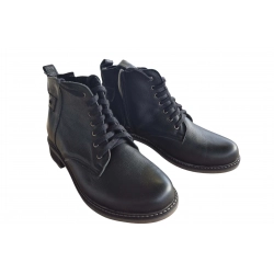 Botki damskie ze skóry czarne obc.3cm nr.38