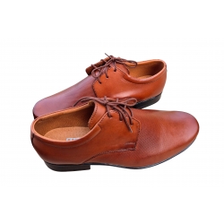 Wygodne skórzane półbuty dziecięce brązowe tęg G nr.32