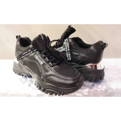 Buty sportowe  Fashion  czarne gruba podeszwa 40