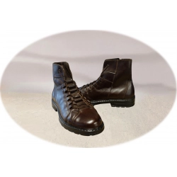 Kozaki męskie ze skóry brązowe tęg G nr.42