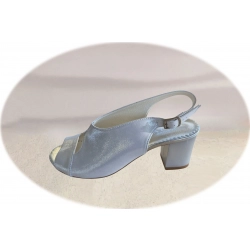 Srebrne sandały damskie ze skóry obc.5 cm nr..37